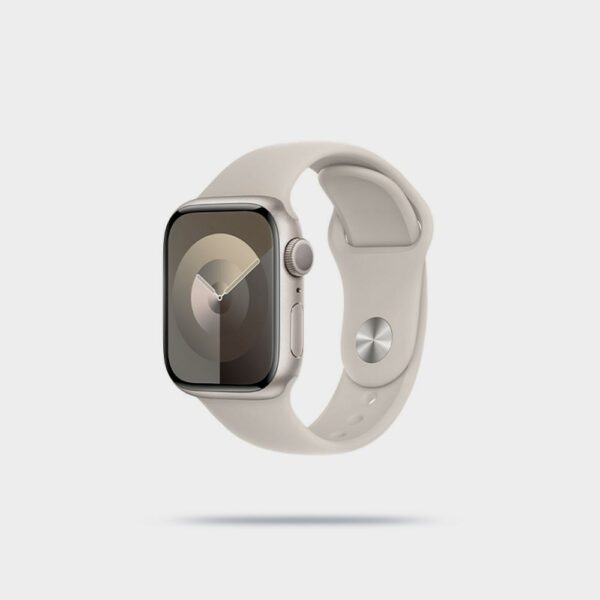 pr10a اپل واچ سری 9 GPS + قاب فولادی 45 میلی متری سلولی با بند اسپرت سفالی