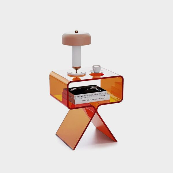 میز کناری میز پاتختی اکریلیک سولار دم با طراحی مدرن صفحه نمایش دکور خانه شفاف